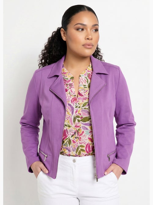 Veste courte zippée droite maille milano - AFIBEL - Kiabi