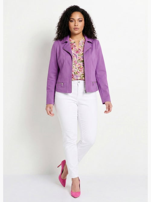 Veste courte zippée droite maille milano - AFIBEL - Kiabi