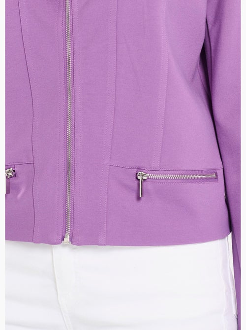 Veste courte zippée droite maille milano - AFIBEL - Kiabi