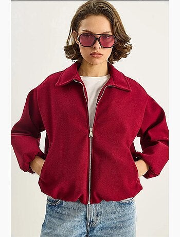 Veste courte zippée pour femme avec poches lucci