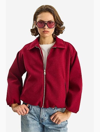 Veste courte zippée pour femme avec poches lucci