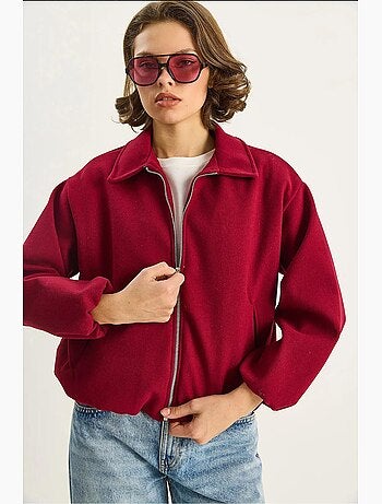 Veste courte zippée pour femme avec poches lucci