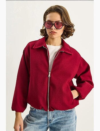 Veste courte zippée pour femme avec poches lucci