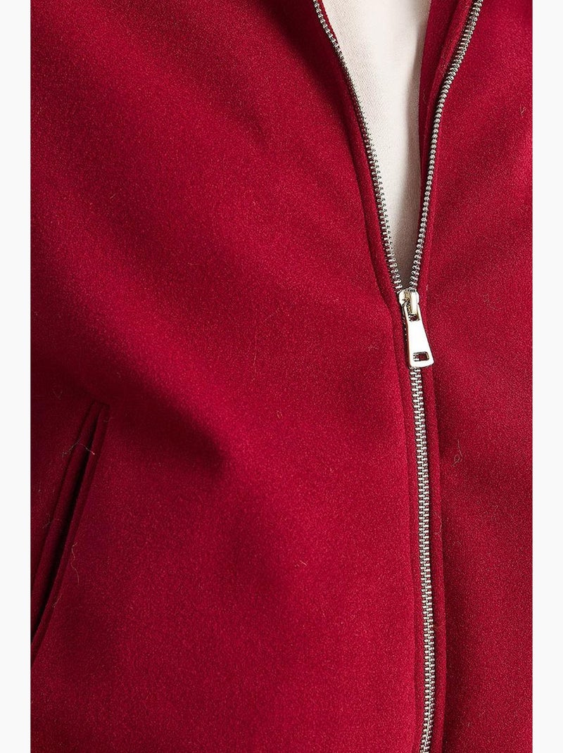 Veste courte zippée pour femme avec poches lucci Rouge cachemire - Kiabi
