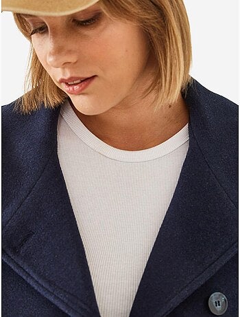 Veste croisée en laine boutonnée bianco lucci