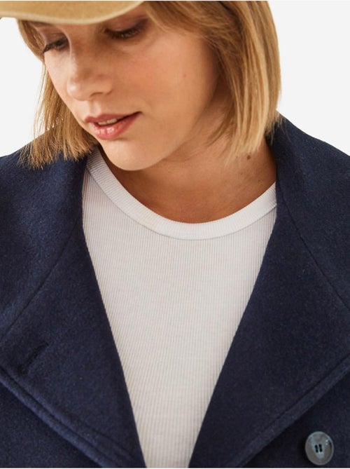 Veste croisée en laine boutonnée bianco lucci - Kiabi Veste croisée en laine boutonnée bianco lucci - Kiabi