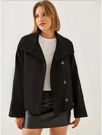 Veste croisée en laine boutonnée bianco lucci