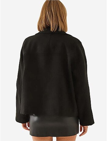 Veste croisée en laine boutonnée bianco lucci