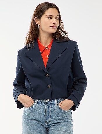 Veste cropped style trench