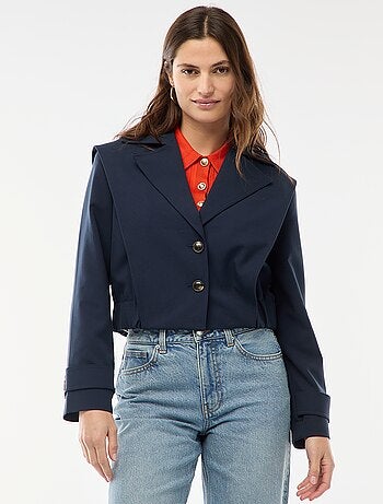 Veste cropped style trench
