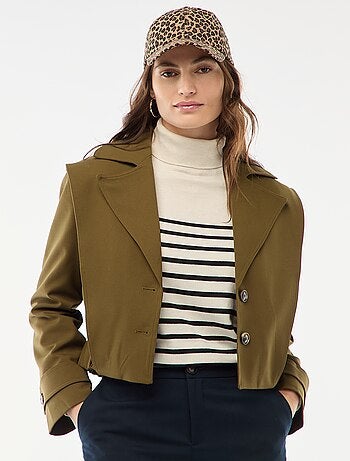 Veste cropped style trench