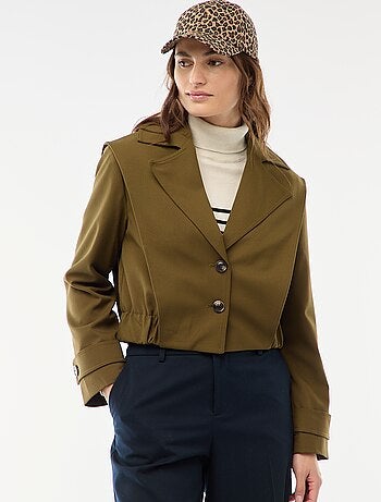 Veste cropped style trench
