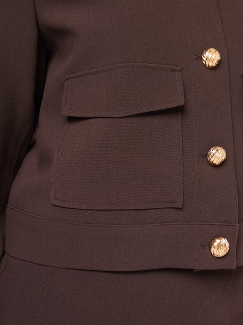 Veste de costume avec boutons dorés coupe courte - Kiabi