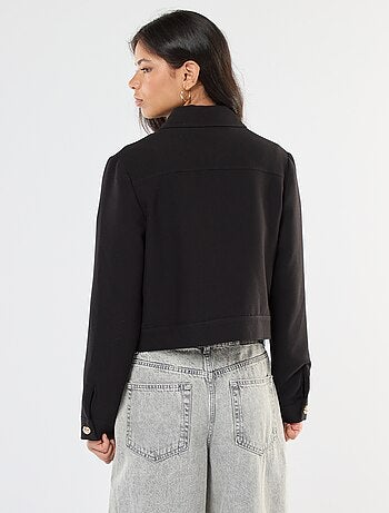 Veste de costume avec boutons dorés coupe courte