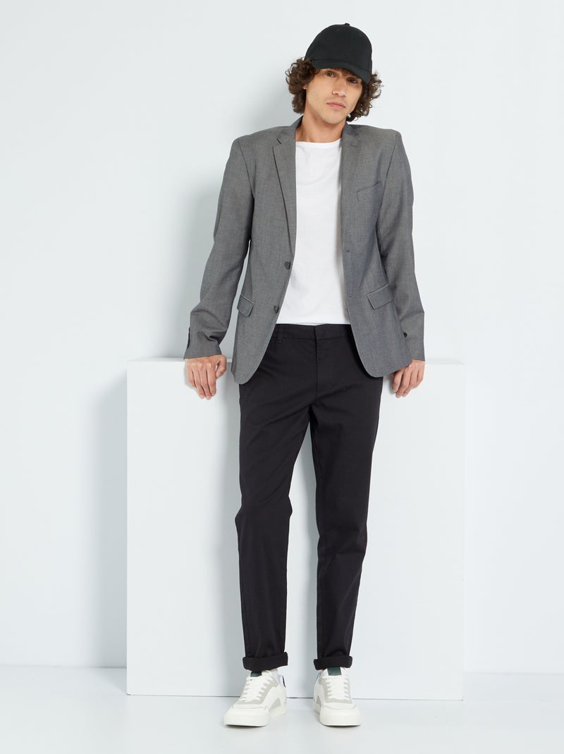 Veste de costume caviar gris - Kiabi