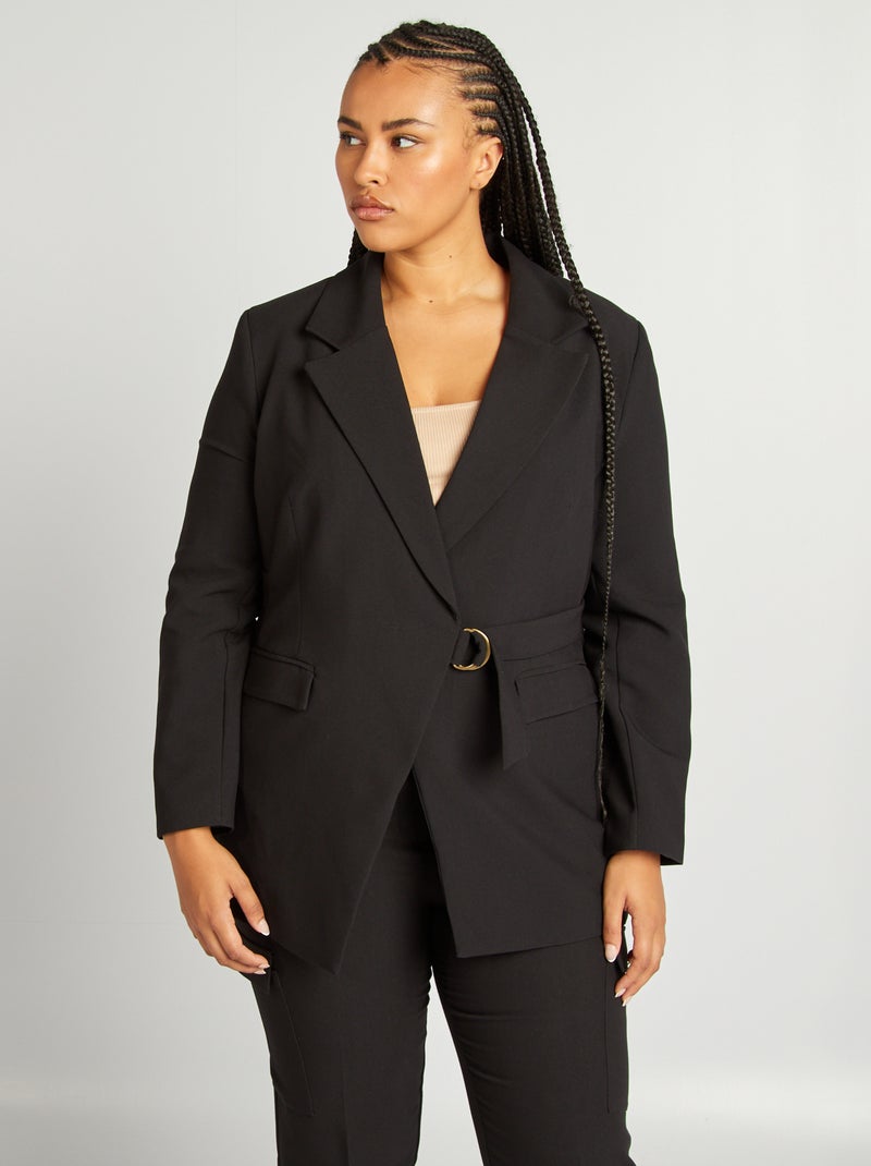 Veste de costume ceinturée noir - Kiabi