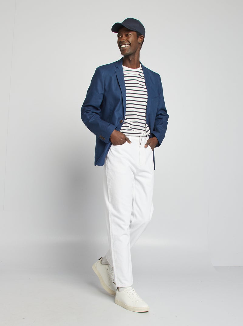 Veste de costume coupe ajustée / Slim fit Bleu - Kiabi