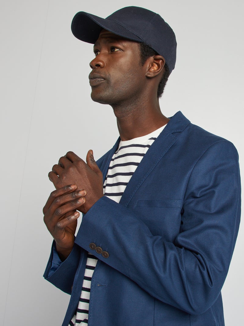 Veste de costume coupe ajustée / Slim fit Bleu - Kiabi