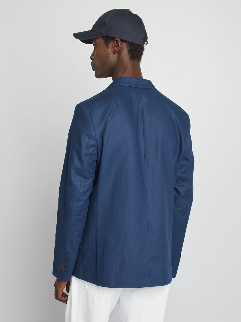 Veste de costume coupe ajustée / Slim fit Bleu - Kiabi