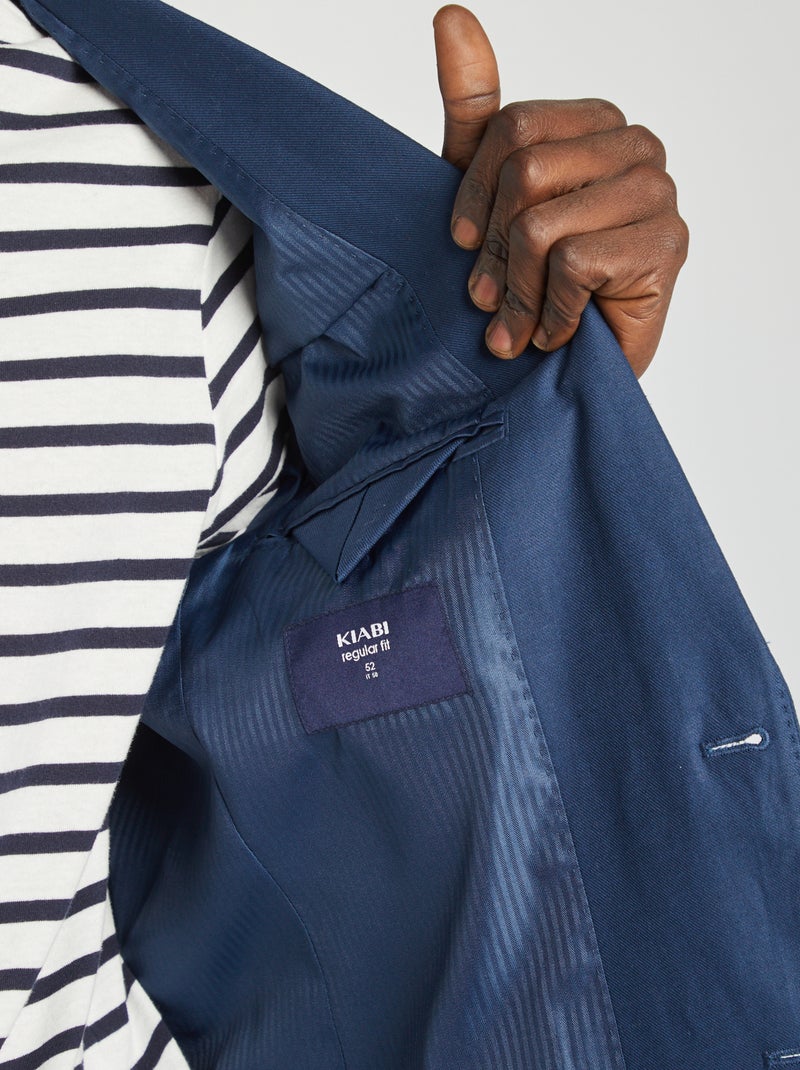 Veste de costume coupe ajustée / Slim fit Bleu - Kiabi