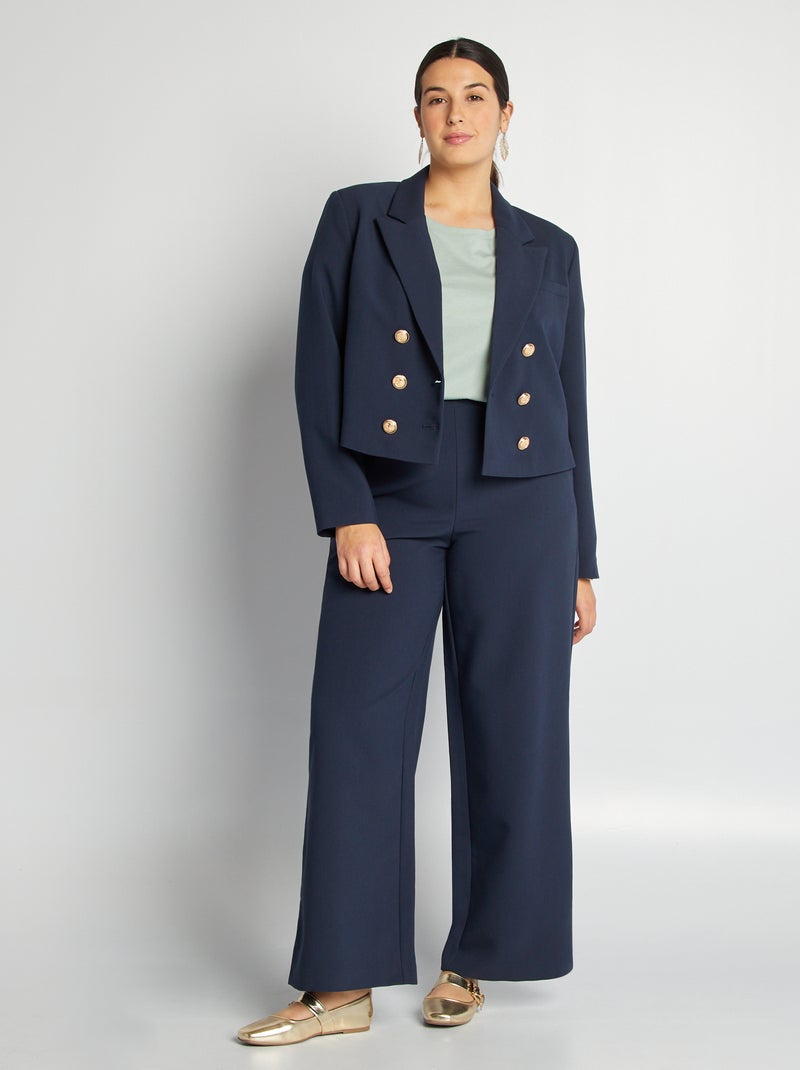 Veste de costume cropped Marine - Kiabi