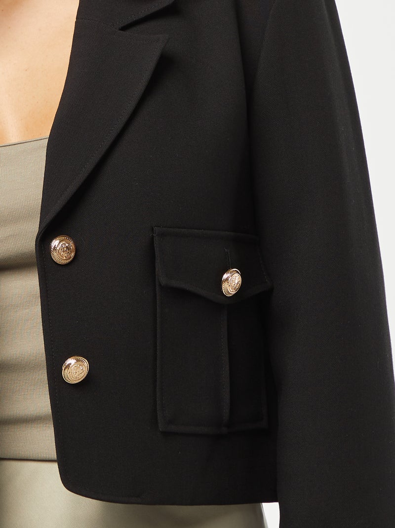 Veste de costume cropped Noir - Kiabi