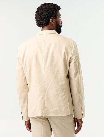 Veste de costume en coton et lin