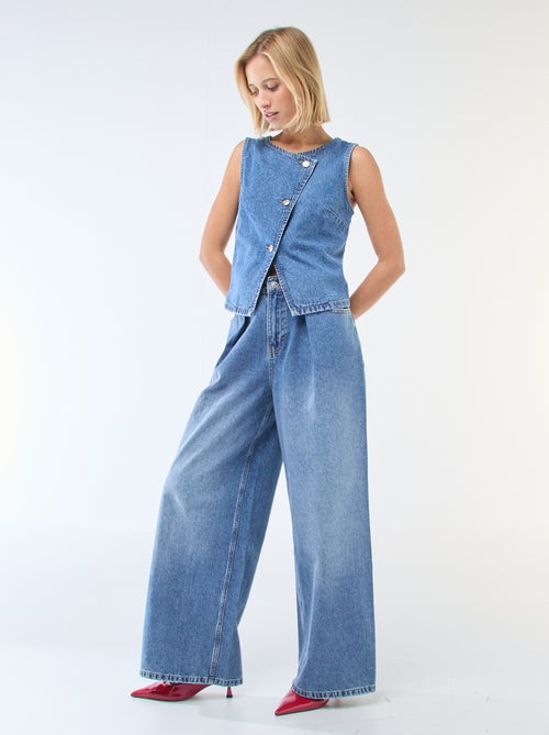 Veste de costume en denim - Kiabi