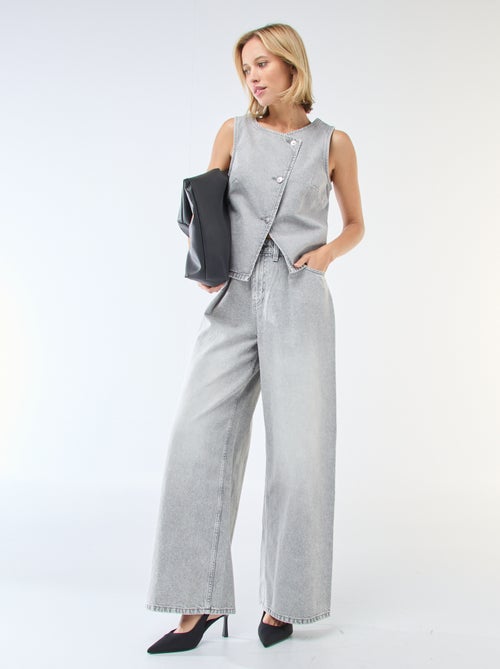 Veste de costume en denim - Kiabi