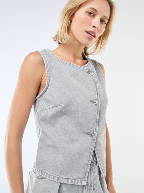 Veste de costume en denim - Kiabi