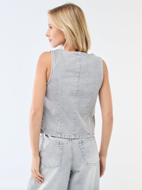 Veste de costume en denim - Kiabi