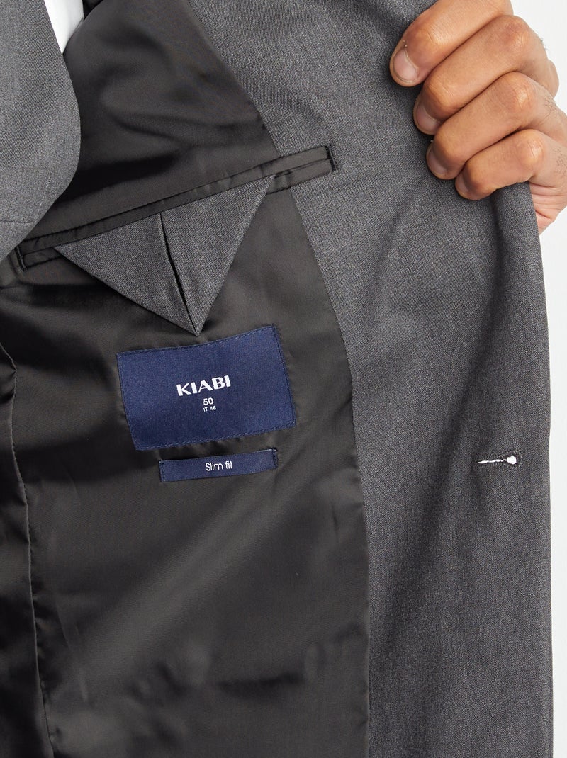 Veste de costume Gris - Kiabi