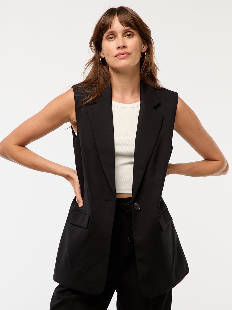 Veste de costume sans manches Noir - Kiabi