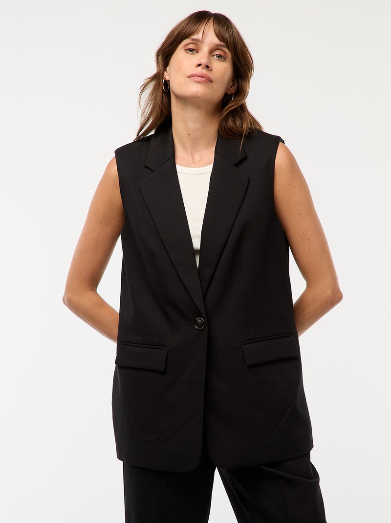 Veste de costume sans manches Noir - Kiabi