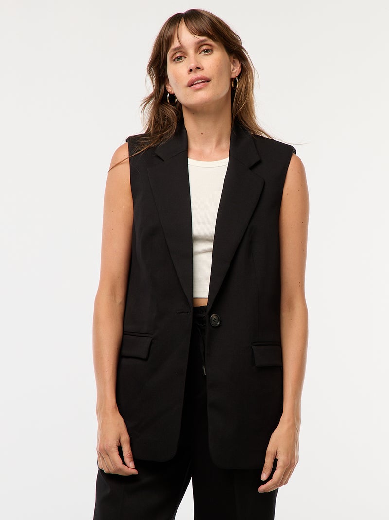 Veste de costume sans manches Noir - Kiabi