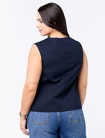 Veste de costume sans manches unie