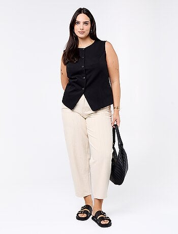 Veste de costume sans manches unie