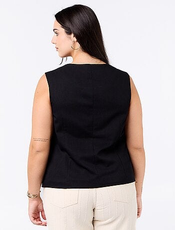 Veste de costume sans manches unie