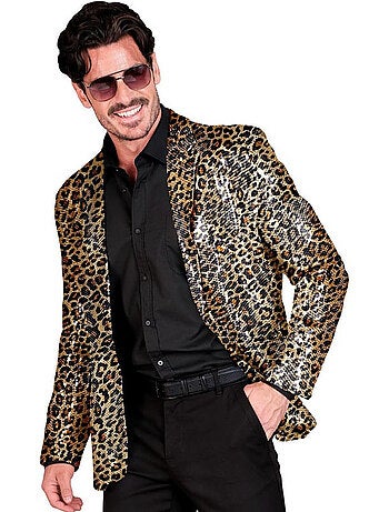 Veste de déguisement ou de soirée à imprimé léopard classique
