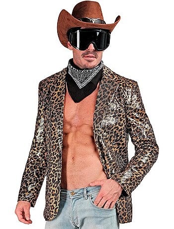 Veste de déguisement ou de soirée à imprimé léopard classique