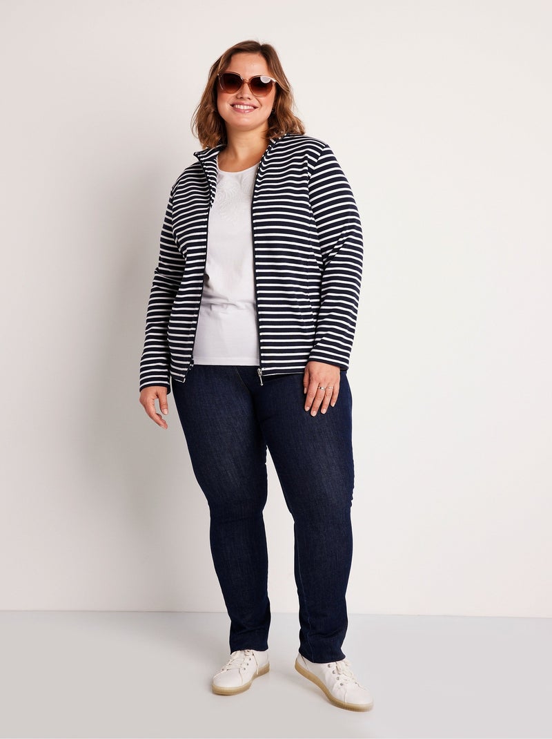 Veste de détente col montant Bleu marine - Kiabi
