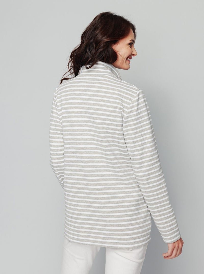 Veste de détente col montant Gris - Kiabi