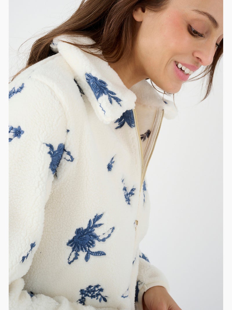 Veste de détente maille polaire brodée Thermolactyl - Happy D. by Damart Marron - Kiabi