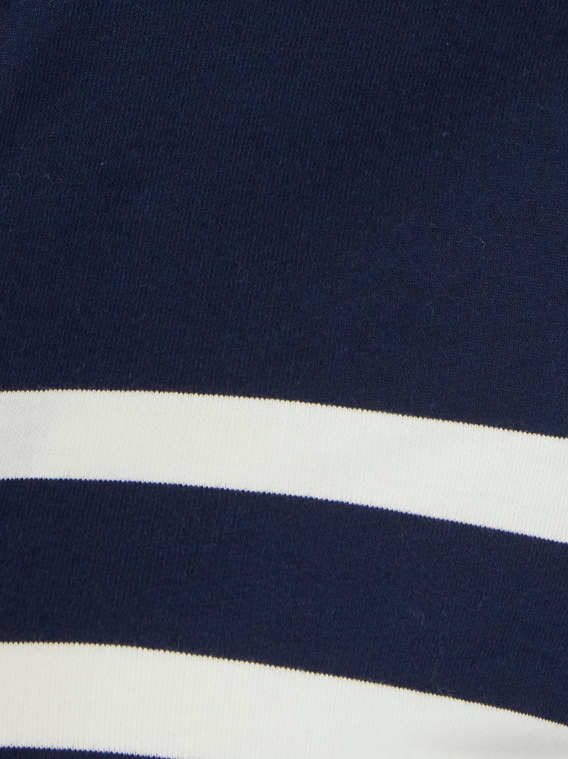 Veste de détente molleton rayé - Happy D. by Damart Bleu marine - Kiabi