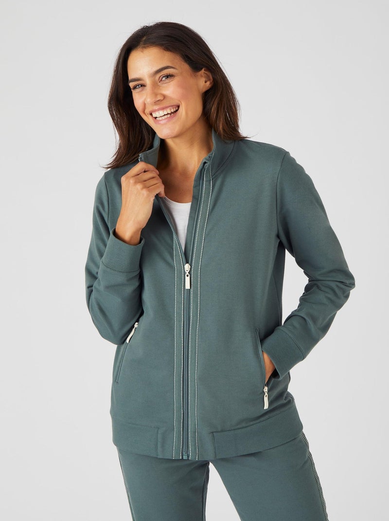 Veste de jogging zippée Happy by Damart Vert Femme