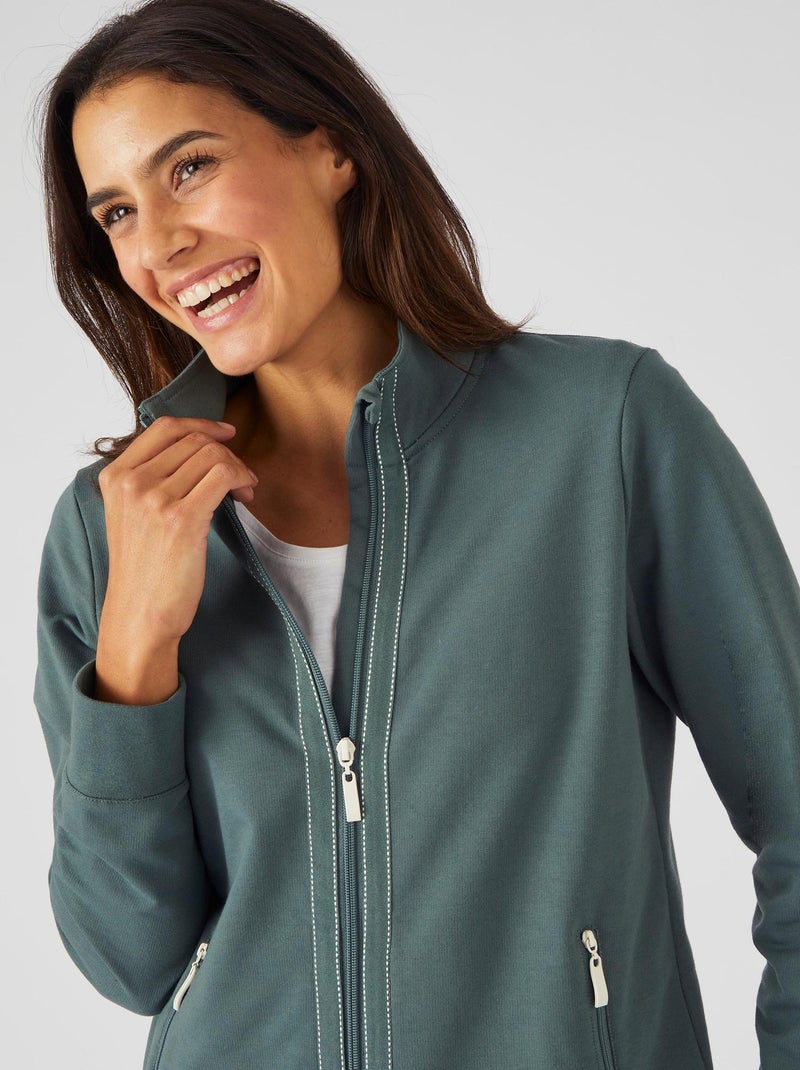 Veste de jogging zippée - Happy D. by Damart Vert - Kiabi