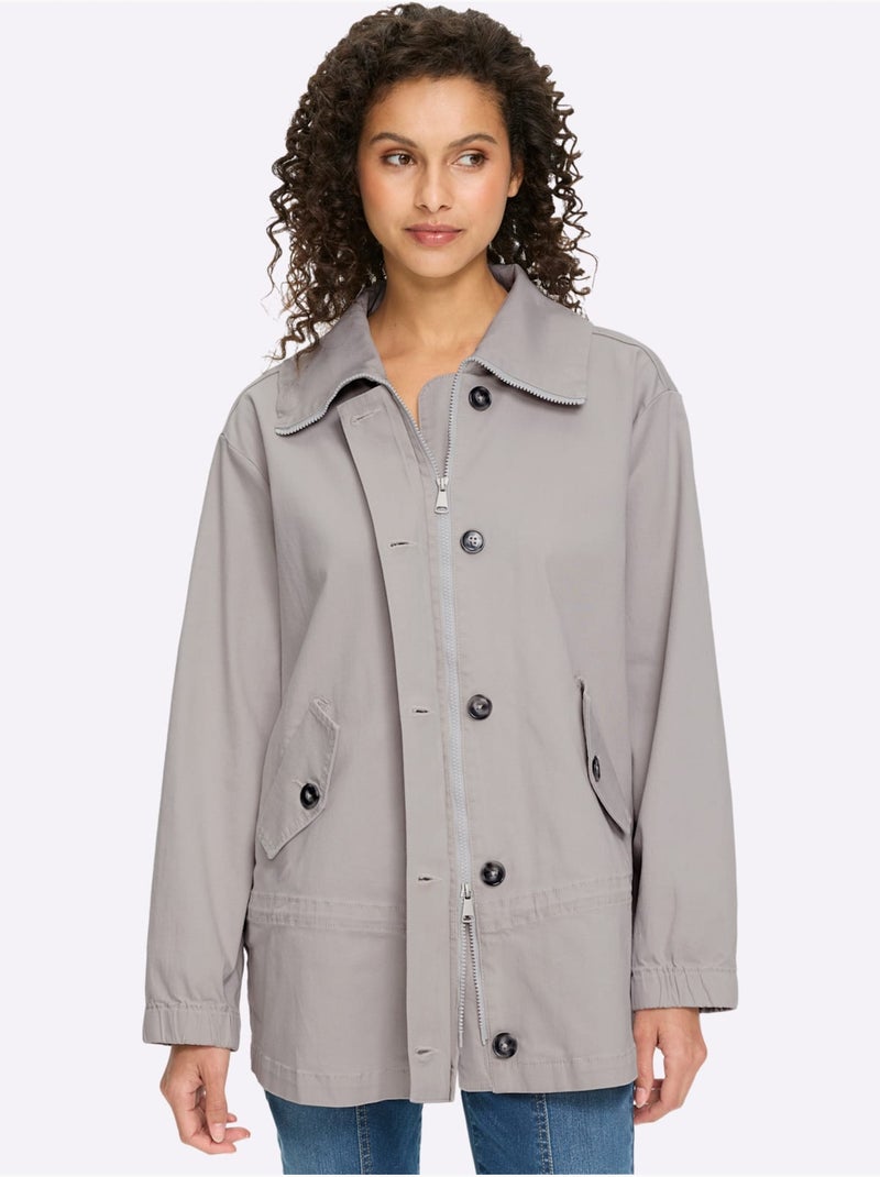 Veste De Loisirs Qualité Coton - Taille Standard - Helline Gris clair - Kiabi