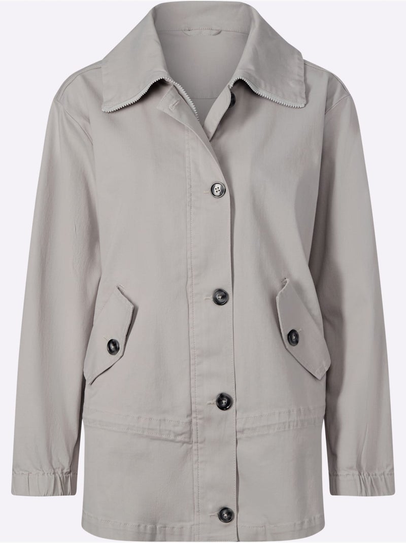 Veste De Loisirs Qualité Coton - Taille Standard - Helline Gris clair - Kiabi