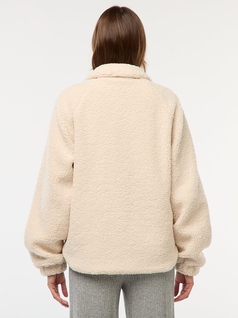 Veste de maternité effet moutonné Crème - Kiabi