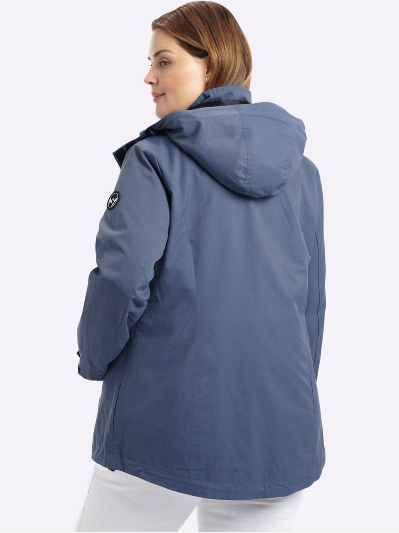 Veste De Mi-saison Imperméable - Taille Standard - Sheego Bleu - Kiabi